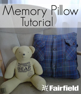 easy sew Memory Pillow Tutorial