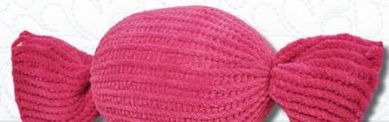 Knitted Candy Pillow Ball