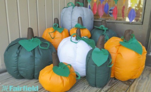 DIY Stuffed Fabric Pumpkins