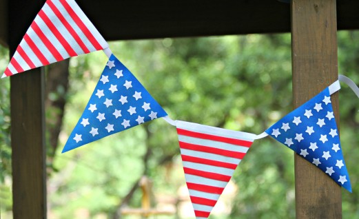 Patriotic Bunting inspired by Pottery Barn