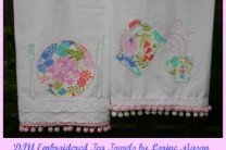 DIY Applique & Embroidered Tea Towels