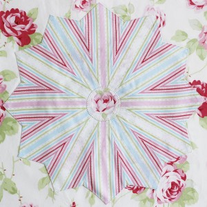floral dresden plate block