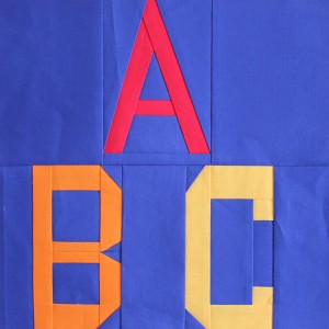 paper pieced letters block
