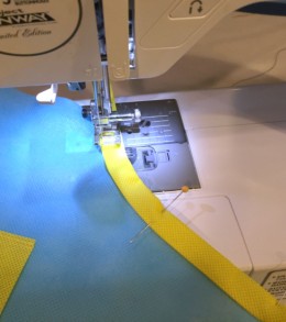 sewing on binding