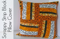 Halloween Scrappy Strip Block Pillow