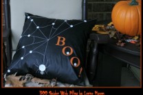 BOO Spider Web Pillow