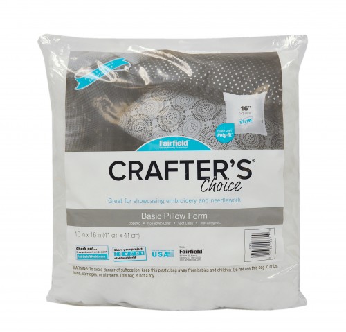 Crafter's Choice Pillow Insert- 18 Square Firm – Threaded Lines