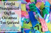 Colorful Handpainted OlyFun Christmas Tree Garland