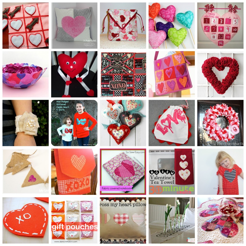 25 valentine projects with fabric
