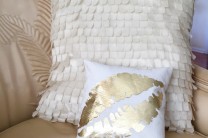Gold Kiss metallic foil pillow