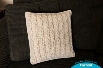 Crocheted Cable Loop Pillow