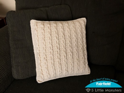 Crocheted Cable Loop Pillow
