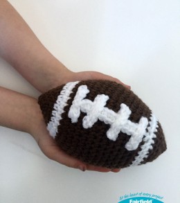 holding crochet football
