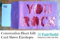 Conversation Heart Gift Card Sleeve Envelopes