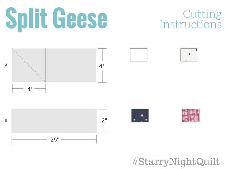 Starry Night Sampler Split Geese Cutting Instructions