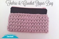 Fabric & Crochet Zipper Bag