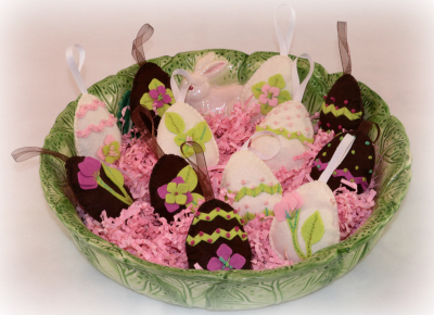 Embroidered Easter Eggs