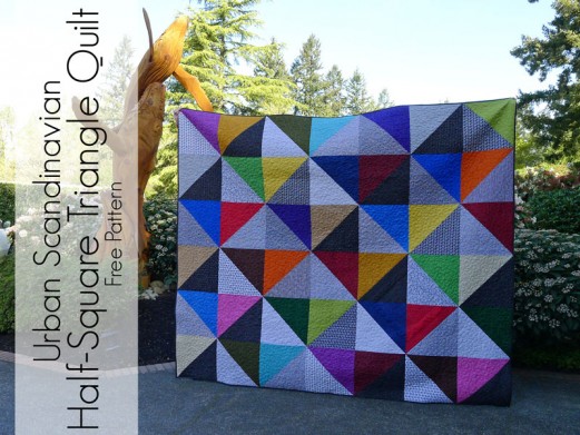 Urban Scandinavian Modern Half-Square Triangle Quilt Pattern
