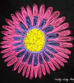Floral Embroidered Floor Pouf 10