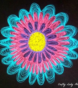Floral Embroidered Floor Pouf 11