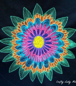 Floral Embroidered Floor Pouf 13