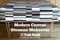 Modern Canvas Ottoman Makeover