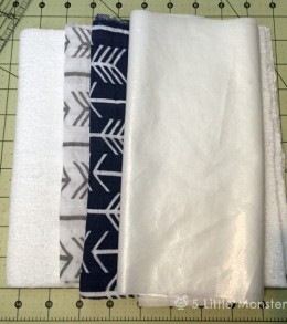 burp cloth pieces cut