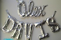 DIY Silver OlyFun Letter Party Balloons