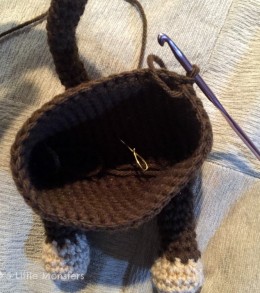 legs and tail attached