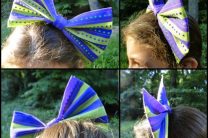 OlyFun Striped Polka Dot Bow