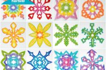 Rainbow Fabric Snowflakes