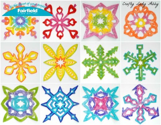 Rainbow Fabric Snowflakes