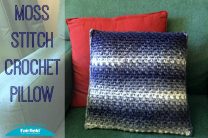 Moss Stitch Crochet Pillow