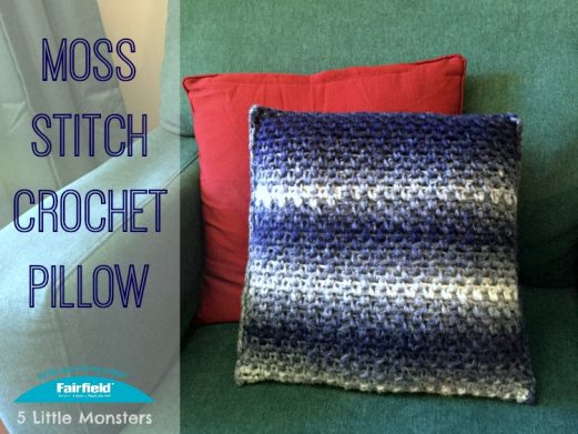 Moss Stitch Crochet Pillow