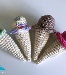 crochet ice cream cones