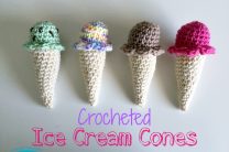 Crocheted Ice Cream Cones
