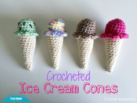 Crocheted Ice Cream Cones