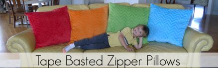 Tape-Basted Zipper Pillow