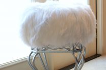 Designer Inspired Fur Sitting Stool
