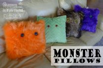 Furry Monster Pillows