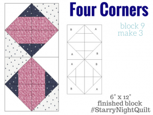 Starry Night Quilt Sampler Block 9 Art