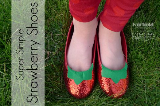 Strawberry Shoes Embellished with Oly-Fun