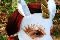 Golden Unicorn Costume Mask