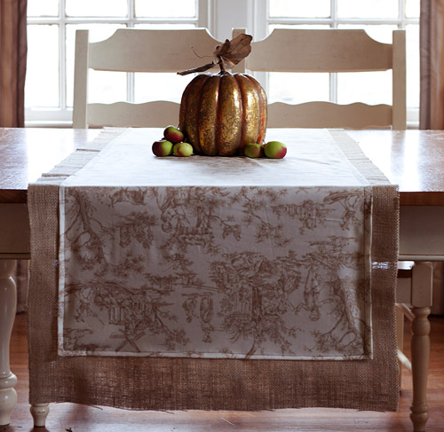 toile fall table runner