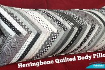 Heringbone Quilted Body Pillow