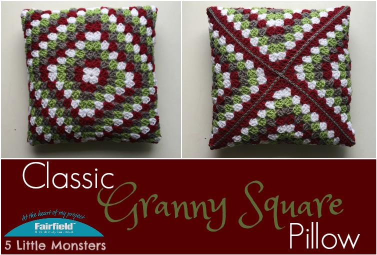 Classic Granny Square Pillow Fairfield World Craft Projects