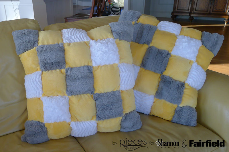 Use Cuddle Scraps and Poly-Fil to make these Easy Puff Pillows.