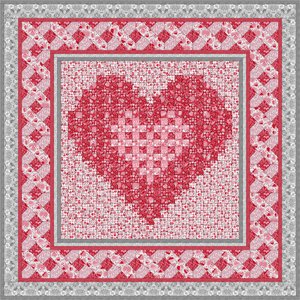 Hugs and Kisses Quilt 1 at studioefabrics.com
