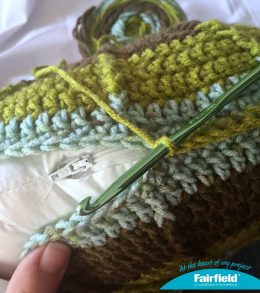 crochet pillow cover