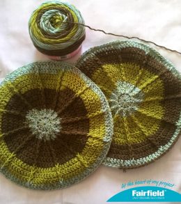 round crochet pillow sides